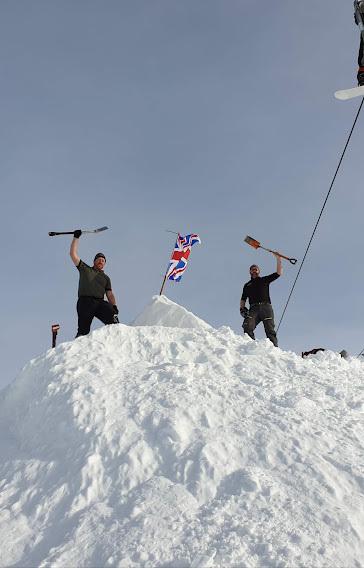 York Press: Martin Sharp and Justin Scott on a 100 tonne pile of snow 